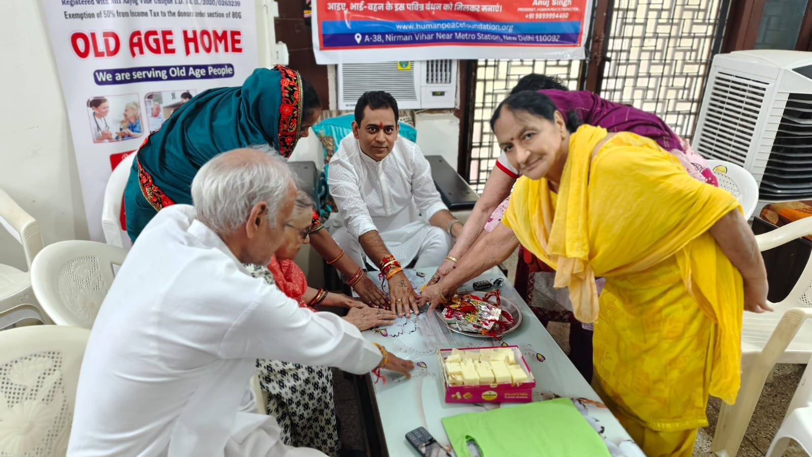 Celebrating Raksha Bandhan with Love at Human Peace Foundation Old Age Home
