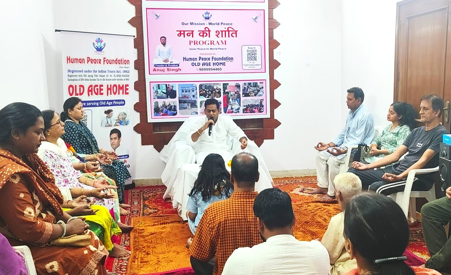 Mann Ki Shanti Program  A Special Meditation Session  at Old Age Home