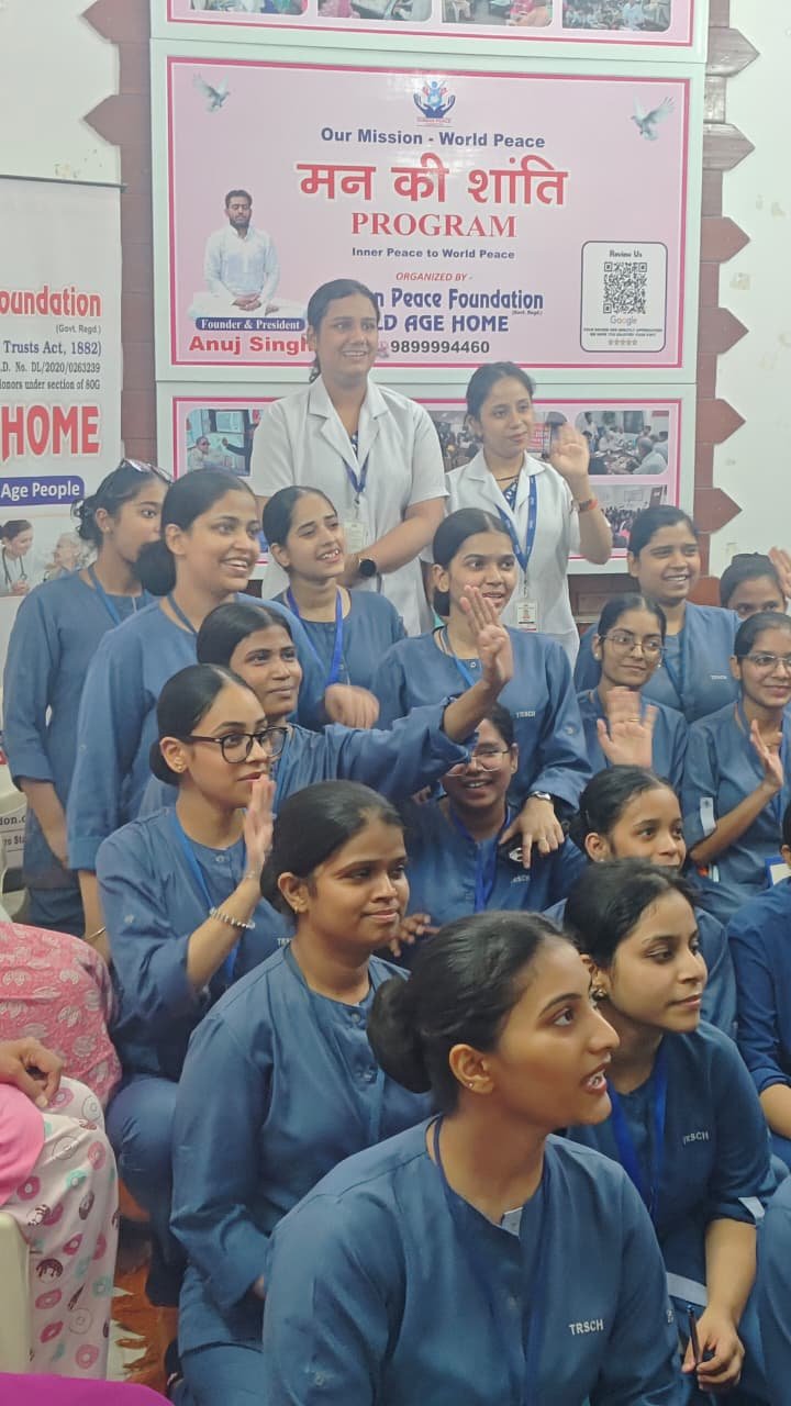 Students Interacting with Senior Citizens