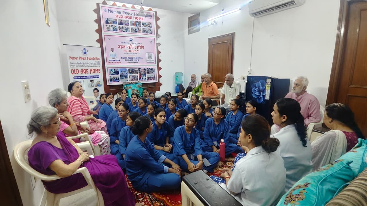 Nursing Students’ From Tirath Ram Hospital Visit to Human Peace Foundation Old Age Home